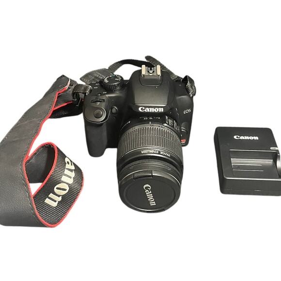 Canon EOS Rebel XS DS126191 Camera w/ EFS 18-55mm Lens + Charger + Case - Picture 1 of 12